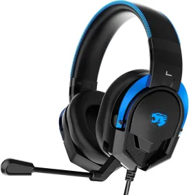 A88 Gaming Headset with Microphone, Stereo Wired Noise Cancelling Over-Ear Headphones with Mic for Pc, Ps5, Xbox One Series X/s, Ps4, Computer, Laptop, Mac, Nintendo, Gamer (Blue)
