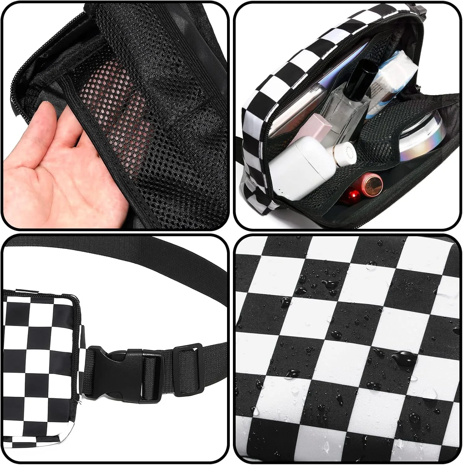 Amazerbst Belt Bag, Fanny Pack, Everywhere Belt Bag,40 Inch Adjustable Strap,Belt Bag for Women and Men,Waterproof