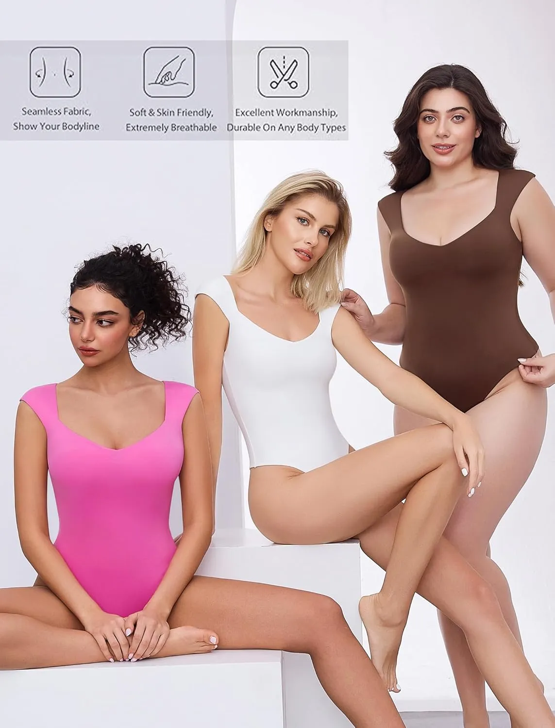 Avidlove Body Suits for Womens Sexy Bodysuit Tank Top Thong Body Suit Seamless Double Lined Going Out Tops