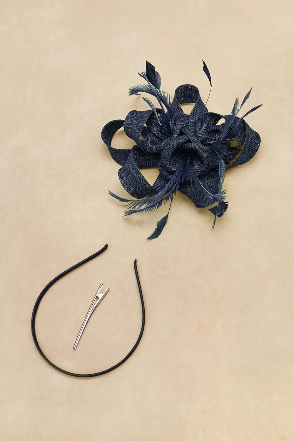 BABEYOND Fascinator Hats for Women - Tea Party Hats Fascinators Kentucky Headband Derby Hat Wedding Feathers Ribbon Headwear