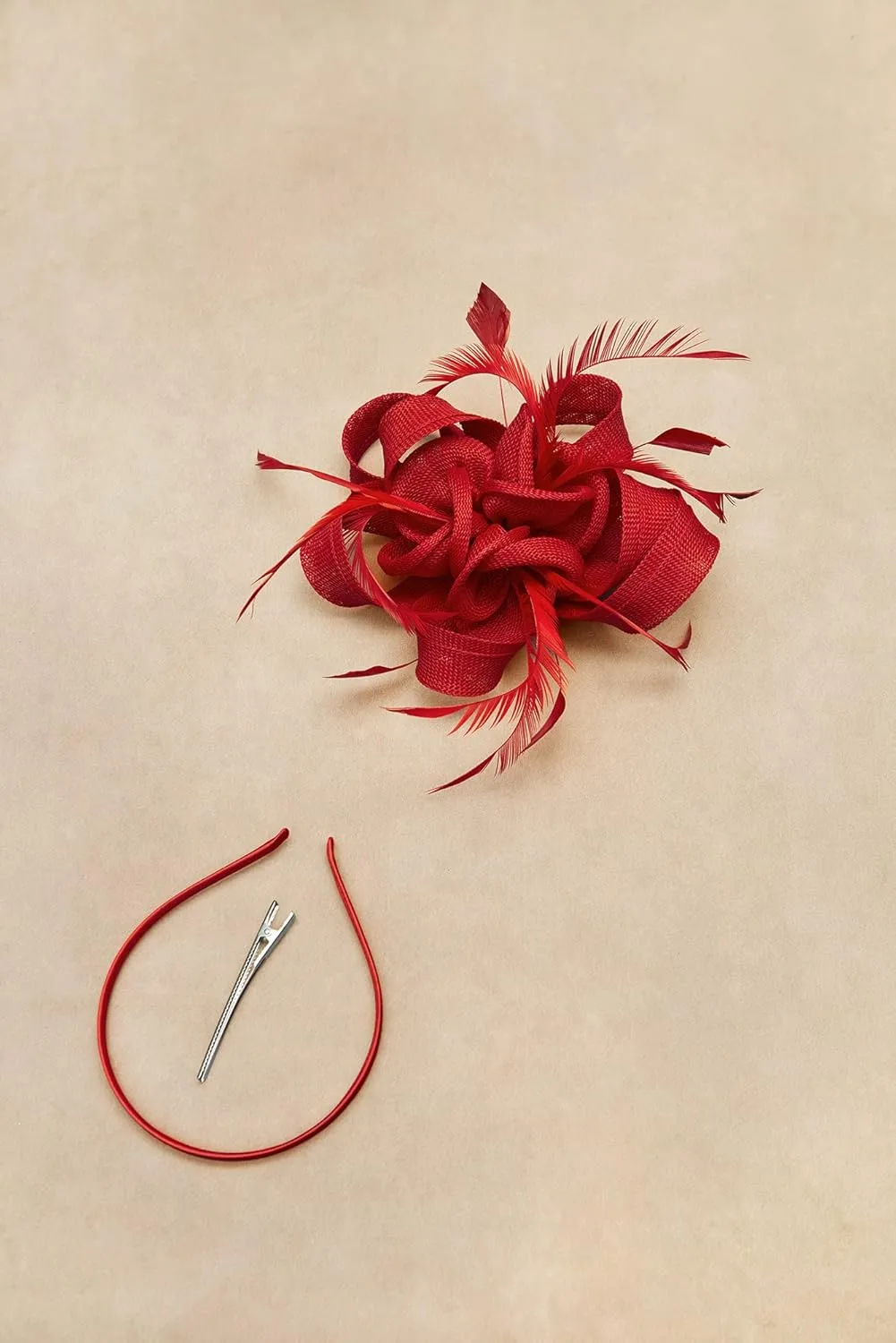 BABEYOND Fascinator Hats for Women - Tea Party Hats Fascinators Kentucky Headband Derby Hat Wedding Feathers Ribbon Headwear