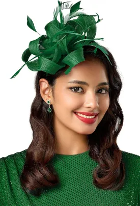 BABEYOND Fascinator Hats for Women - Tea Party Hats Fascinators Kentucky Headband Derby Hat Wedding Feathers Ribbon Headwear