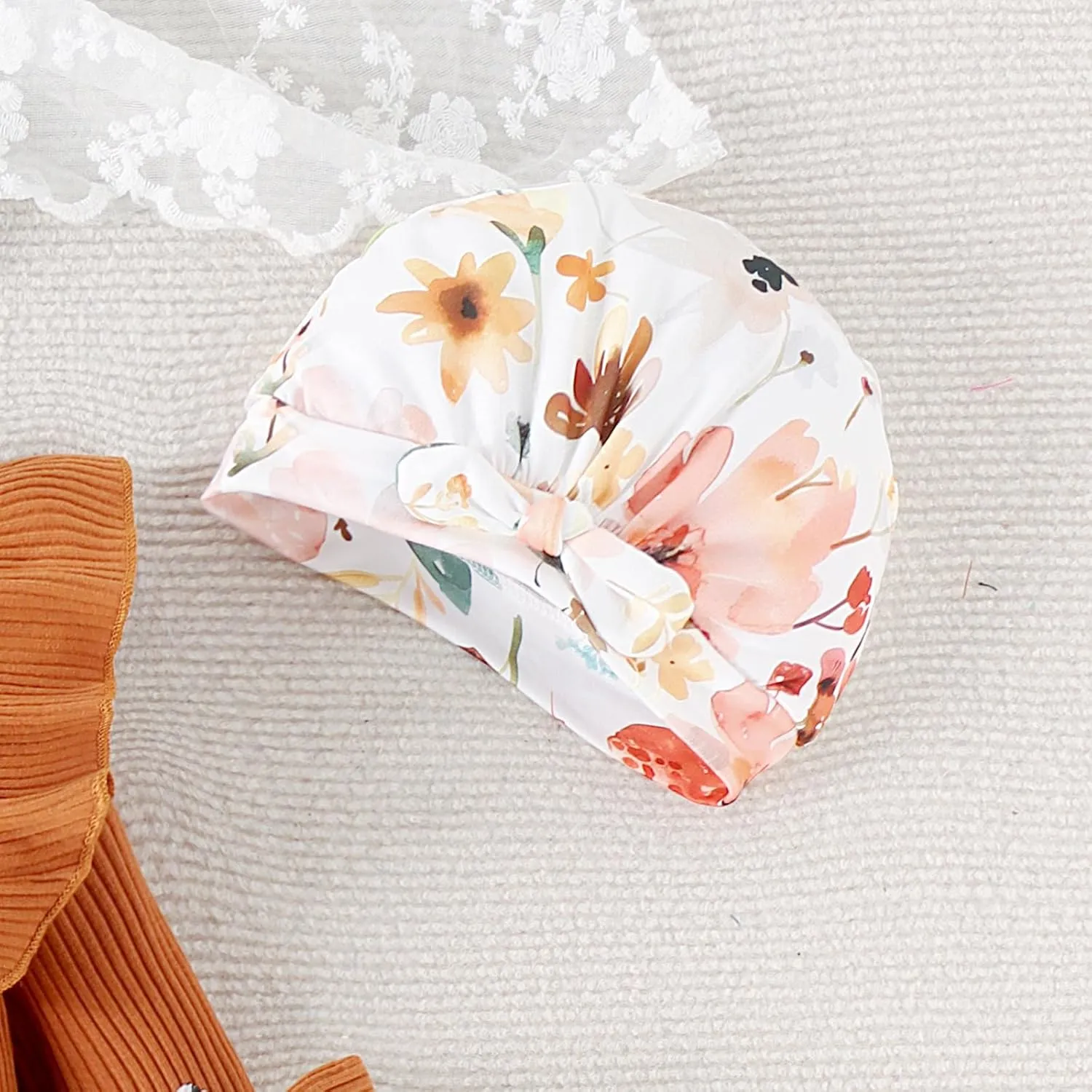 Baby Girl Clothes Infant Newborn Outfits Romper Pants Cute Bow Headband Hat Sets for Baby Girls (0-3-6-12-18 Months)