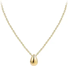 Dainty Teardrop Necklace for Women Sterling Silver Teardrop Earrings for Women Layered Necklace Minimalist Sterling Silver Choker Necklaces