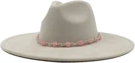 Decal Suede Hat Wide Brim Fedora Hat Men's and Women's Jazz Hat Suede Fedoras Sombrero 43 56-58cm
