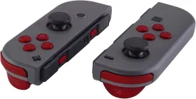 eXtremeRate DIY Full Set Buttons for Nintendo Switch & Switch OLED, Custom Replacement Buttons for JoyCon, ABXY Direction Keys SR SL L R ZR ZL   - Home Capture Trigger Buttons Springs - Scarlet Red