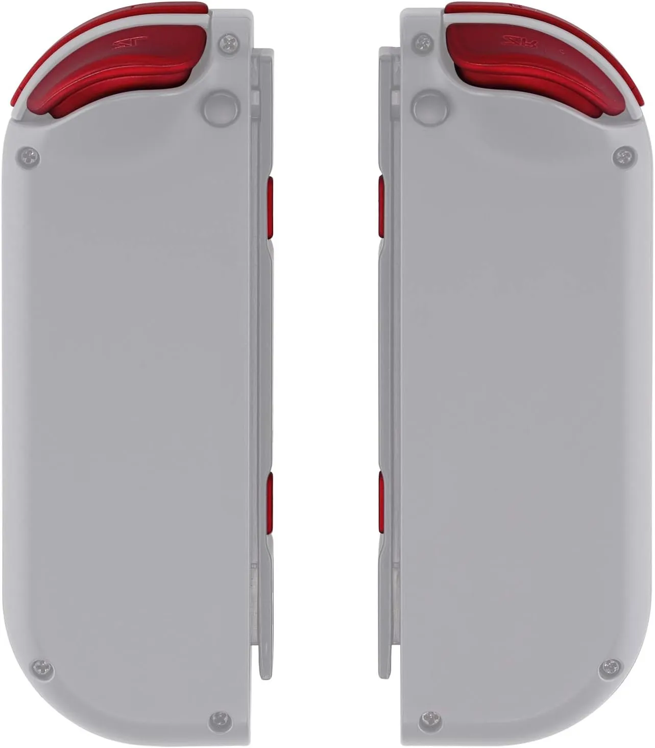 eXtremeRate DIY Full Set Buttons for Nintendo Switch & Switch OLED, Custom Replacement Buttons for JoyCon, ABXY Direction Keys SR SL L R ZR ZL   - Home Capture Trigger Buttons Springs - Scarlet Red