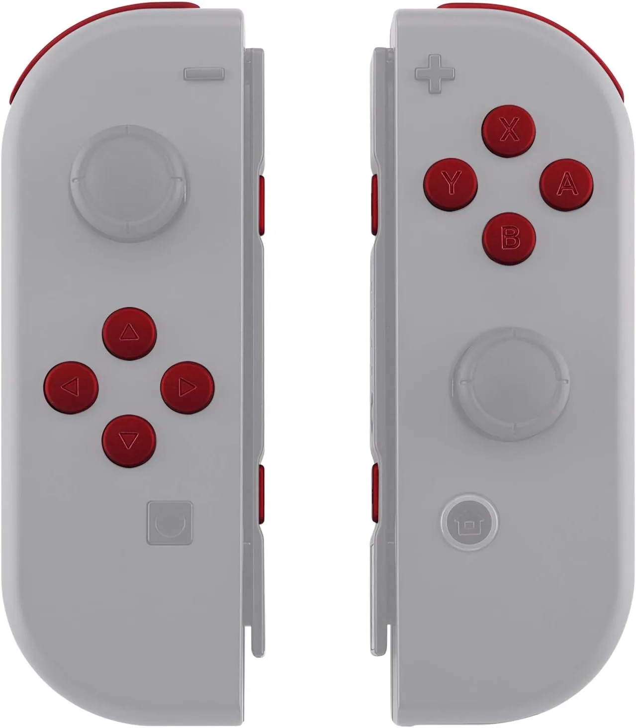 eXtremeRate DIY Full Set Buttons for Nintendo Switch & Switch OLED, Custom Replacement Buttons for JoyCon, ABXY Direction Keys SR SL L R ZR ZL   - Home Capture Trigger Buttons Springs - Scarlet Red