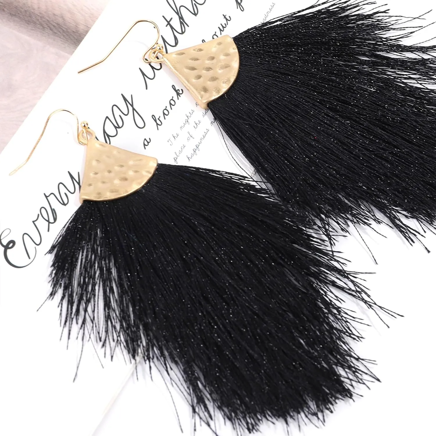 Feather Fringe Earrings for Women - Colorful Earrings - Choice of Color