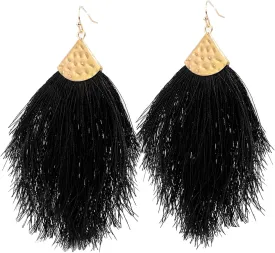 Feather Fringe Earrings for Women - Colorful Earrings - Choice of Color