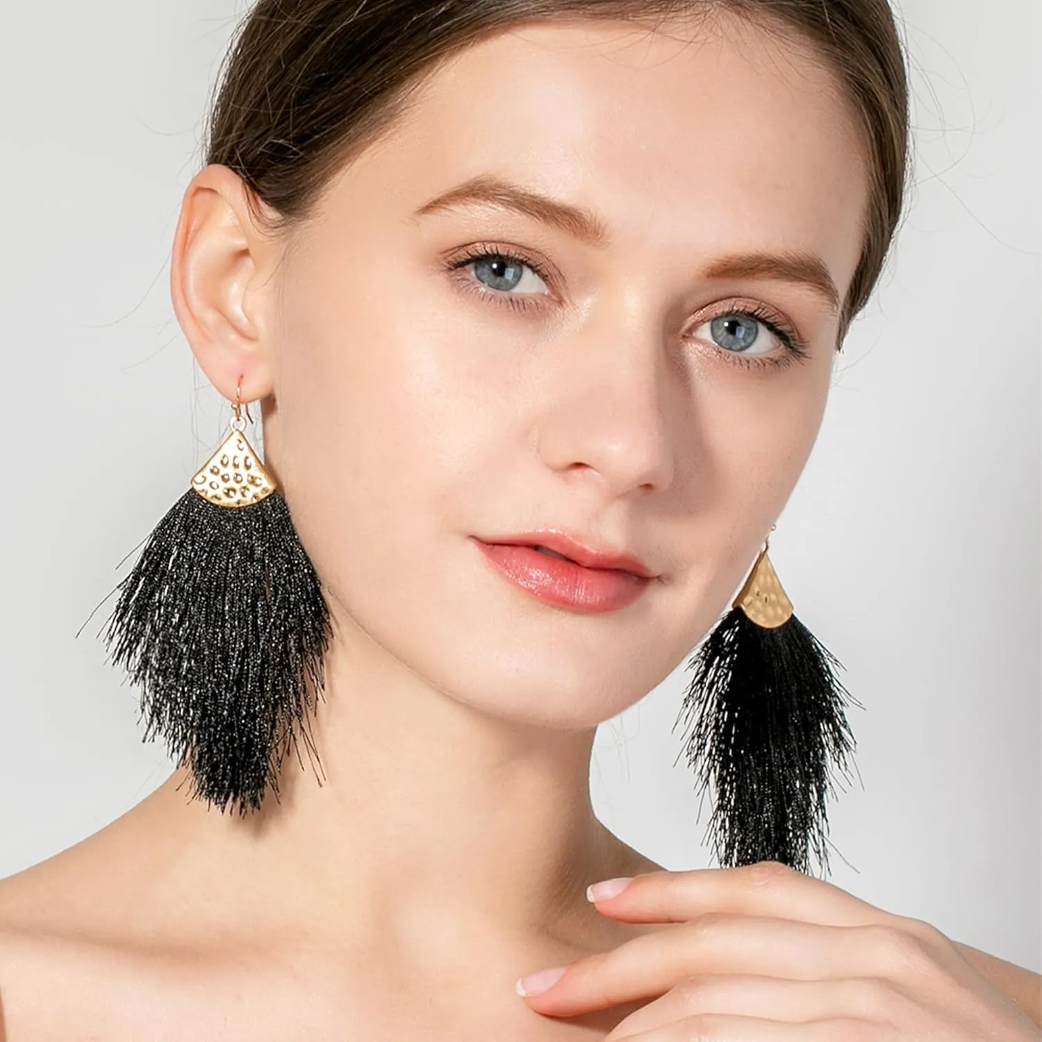 Feather Fringe Earrings for Women - Colorful Earrings - Choice of Color