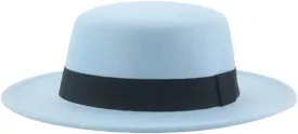 Fedoras Women Hats Ribbon Band Belt Formal Hat Wide Brim Pork Pie Hat Sombreros 32 56-58cm