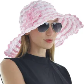 FORBUSITE Women Folding Vintage Outdoor Sun Hats for Beach Garden Travelling UV Protection