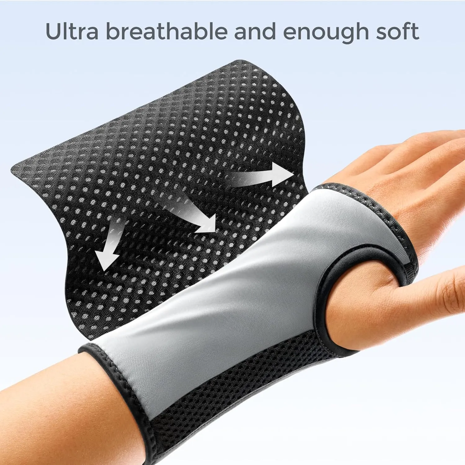 FREETOO Wrist Brace for Carpal Tunnel,[New Upgrade-Anatomically shaped] Adjustable Wrist Support Splint for Men and Women,Hand Brace for Pain Relief, Tendinitis,Arthritis,Left Hand,Medium,Black-Rose Red