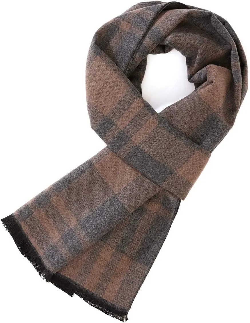 FULLRON Men Winter Scarf Soft Warm Long Cashmere Feel Scarves