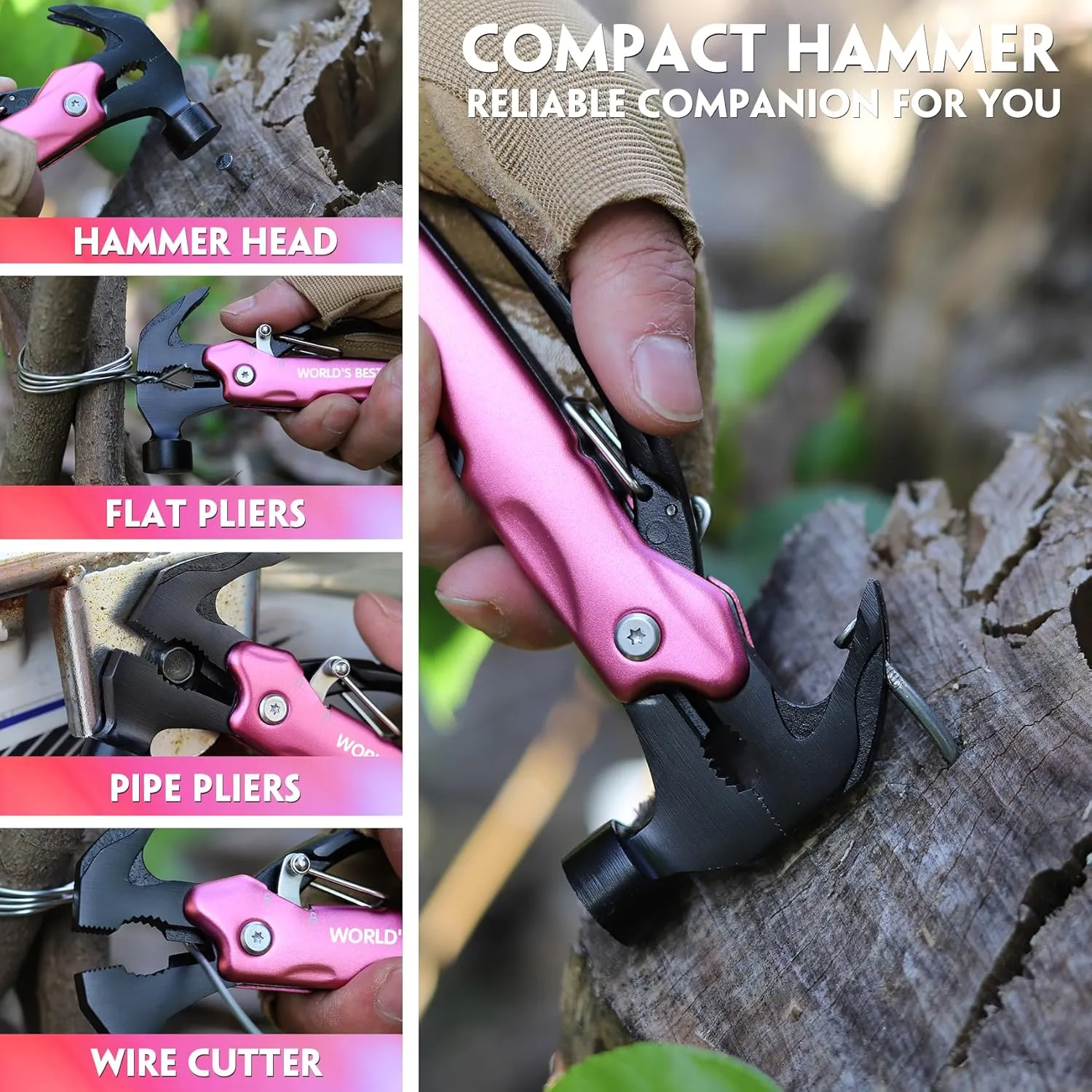 Gifts for Wife - Stocking Stuffers for Wife, Wife's Gifts for Christmas Birthday, Wifes Gift Idea from Husband - Wifes Mothers Day Anniversary Thanksgiving Gift, Multitool Hammer