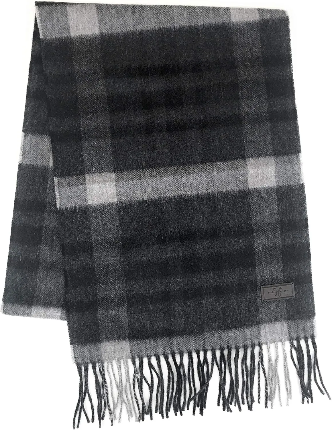Hickey Freeman Patterned 100% Italian Cashmere Scarf for Men  Ultra-Soft Mens Winter Scarves, 66-Inches x 12-Inches