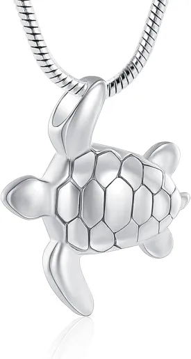Imrsanl Sea Turtle Cremation Jewelry for Ashes Necklace Keepsake Memorial Urns Pendant Jewellery for Pets/Human