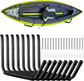 JaGely Wall Mount Kayak Storage Rack 15Inch Garage Storage Heavy Duty Hooks Canoe Hanger Hooks Jumbo Arm Kayak Rack for Paddle Board, Ladder, Bicycle, Folding Chairs, Surfboard, Snowboard