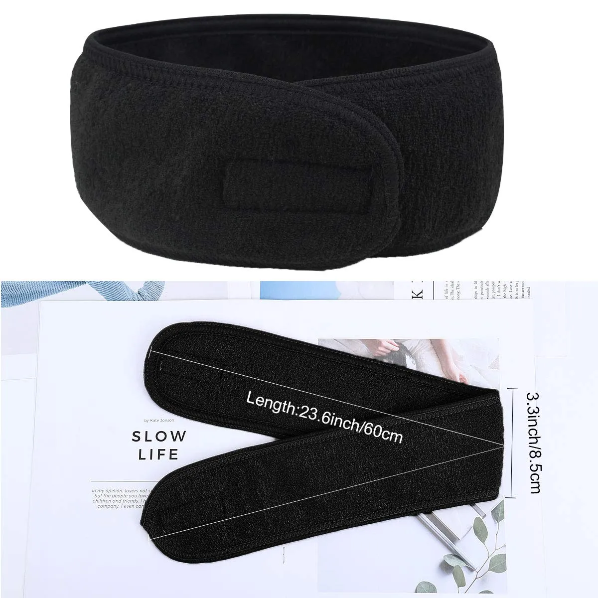 LADES Spa Facial Headband for Women | Adjustable Velcro, Soft Terry Cloth, Washable, Comfortable, Perfect for Makeup, Facials & Sleeping