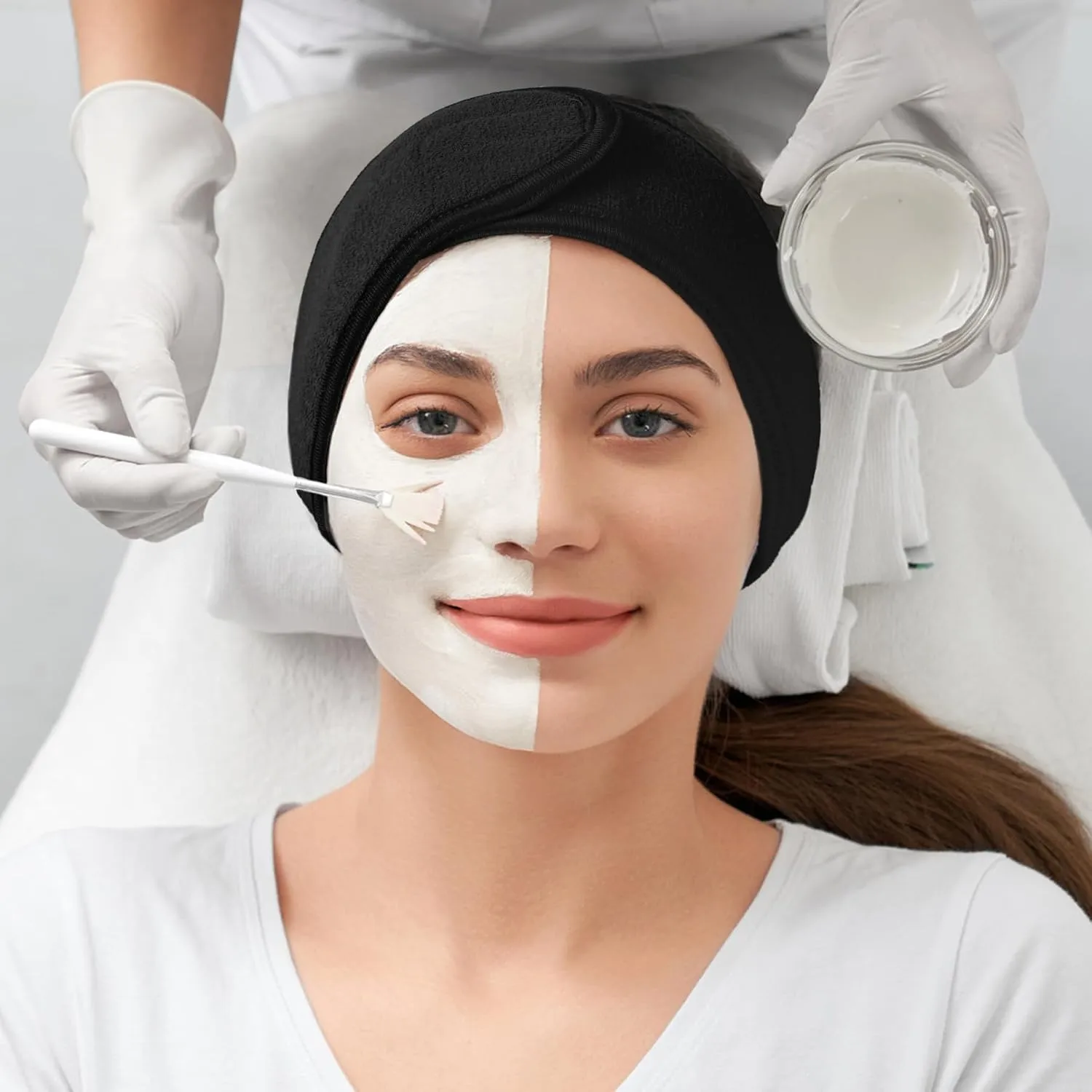 LADES Spa Facial Headband for Women | Adjustable Velcro, Soft Terry Cloth, Washable, Comfortable, Perfect for Makeup, Facials & Sleeping