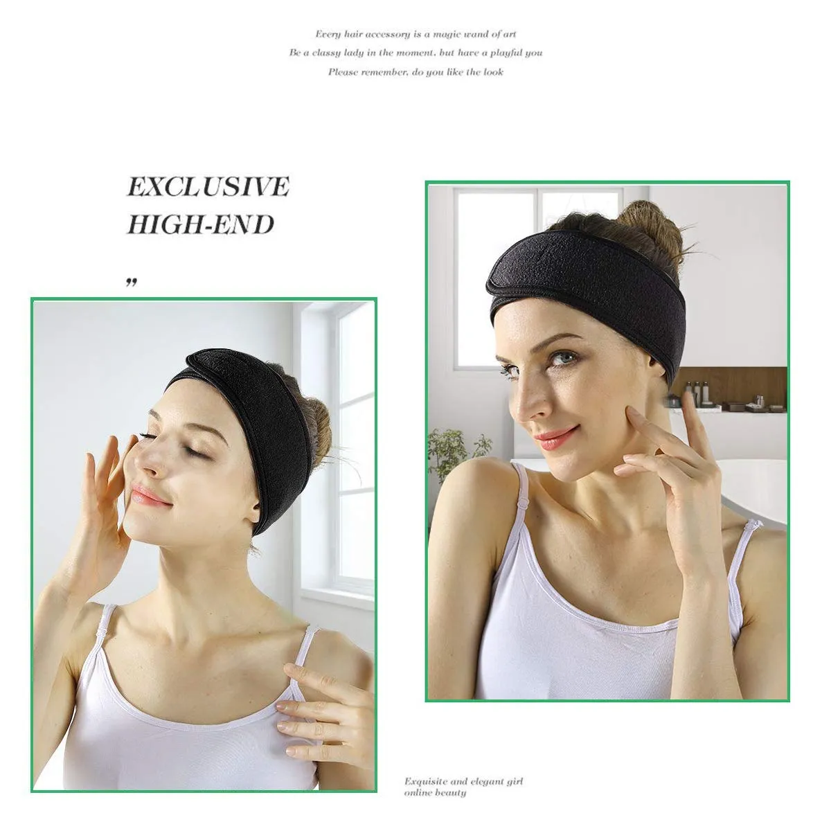 LADES Spa Facial Headband for Women | Adjustable Velcro, Soft Terry Cloth, Washable, Comfortable, Perfect for Makeup, Facials & Sleeping