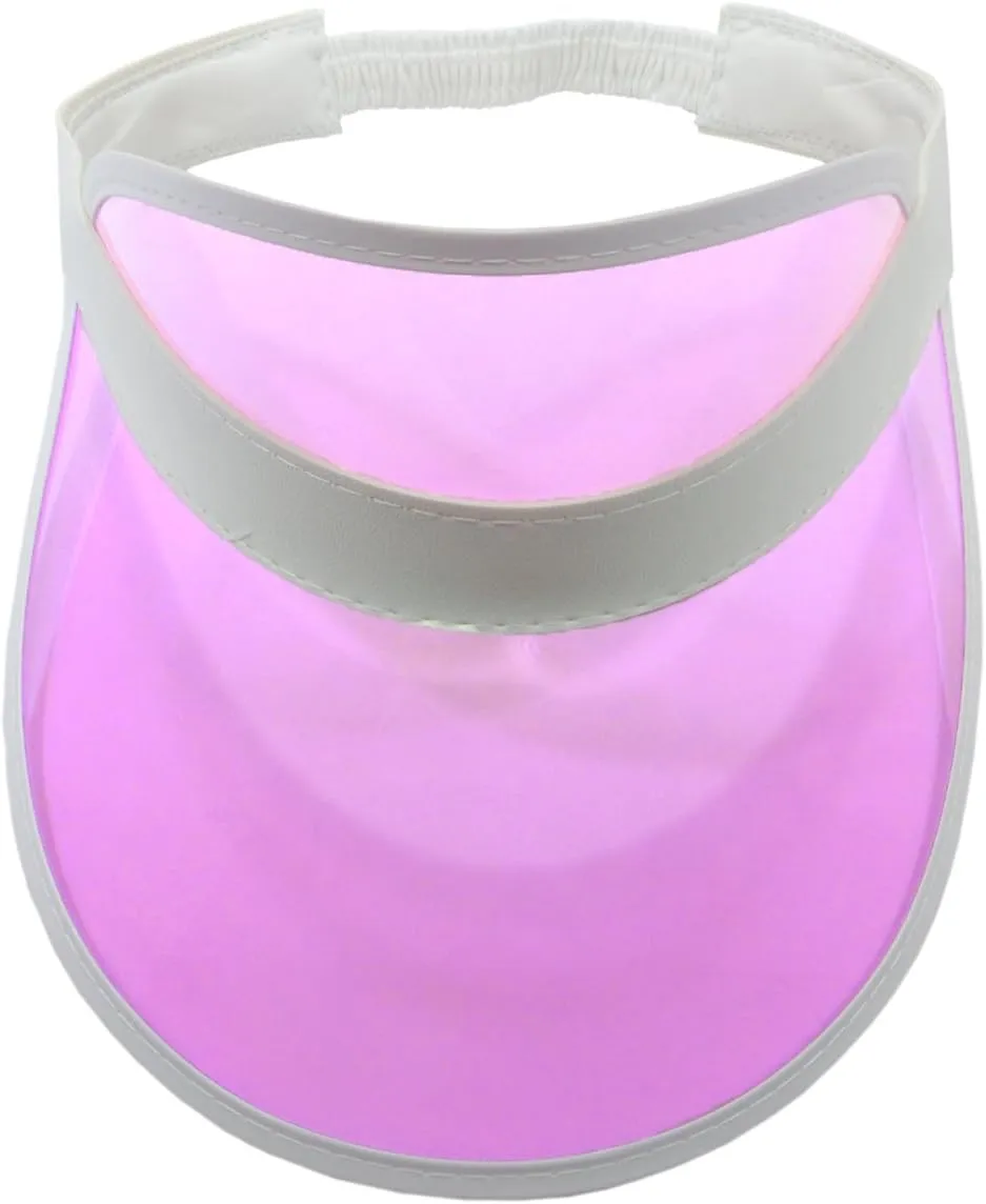 Nicky Bigs Novelties Retro Colorful Plastic Sun Visor Hat, Tourist Bingo Casino Dealer Costume, Tennis Golf Visor for Women