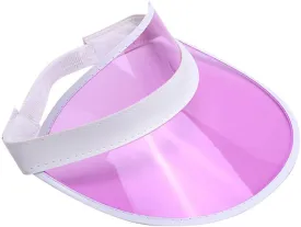 Nicky Bigs Novelties Retro Colorful Plastic Sun Visor Hat, Tourist Bingo Casino Dealer Costume, Tennis Golf Visor for Women