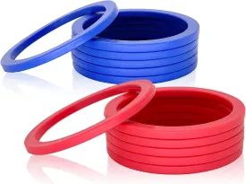 OUTOSS-Plastic Toss Ring Replacement Parts for Ring&Hoop Toss Game-Soft TPR Material,12-Packs with Two Colors-Durable&Family-Friendly for Indoor/Outdoor Fun