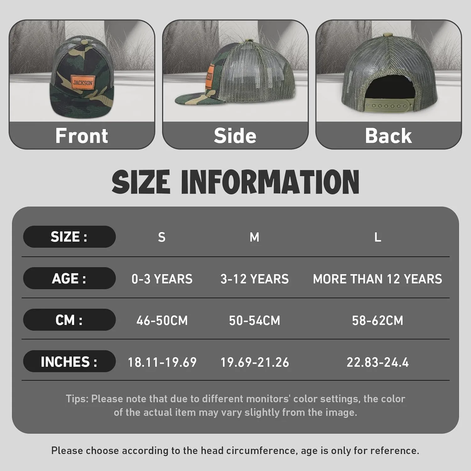Personalized Kid Baseball Hat Cap: Custom Name Leather Sun Hats - Adjustable Snapback Trucker Caps for Child Boys Girls