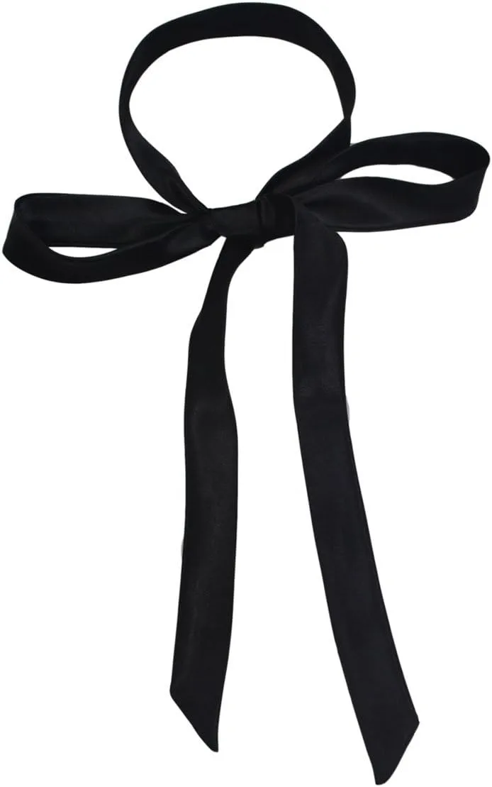 SYAYA Womens Bow Tie, Ladies Self Tie Long Bowtie - Ribbon Choker for Lady Uniform or Cosplay T-shirt for Graduation W-B-T1