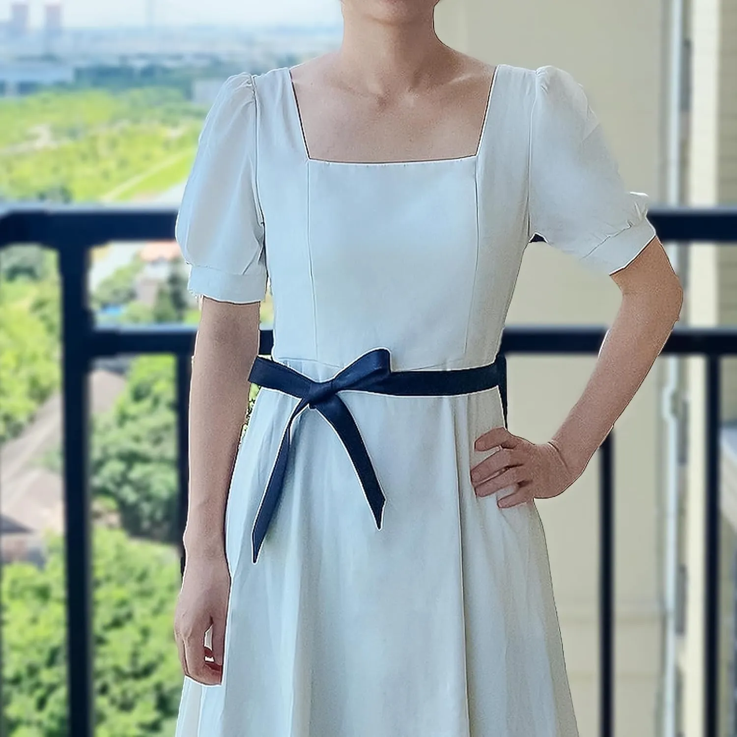SYAYA Womens Bow Tie, Ladies Self Tie Long Bowtie - Ribbon Choker for Lady Uniform or Cosplay T-shirt for Graduation W-B-T1