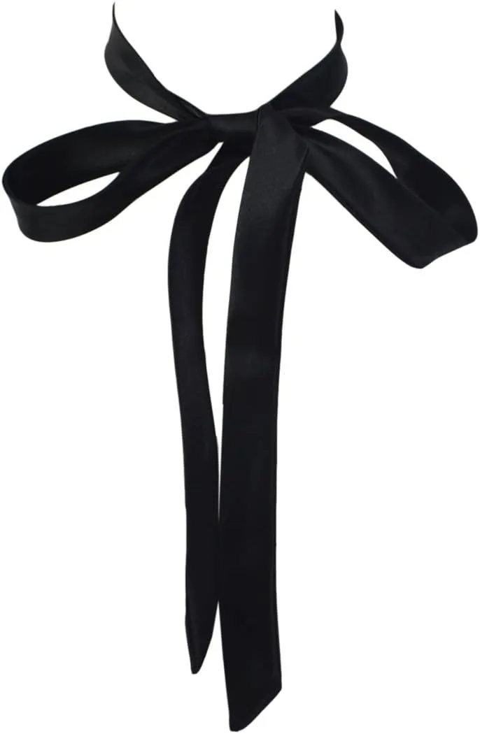 SYAYA Womens Bow Tie, Ladies Self Tie Long Bowtie - Ribbon Choker for Lady Uniform or Cosplay T-shirt for Graduation W-B-T1