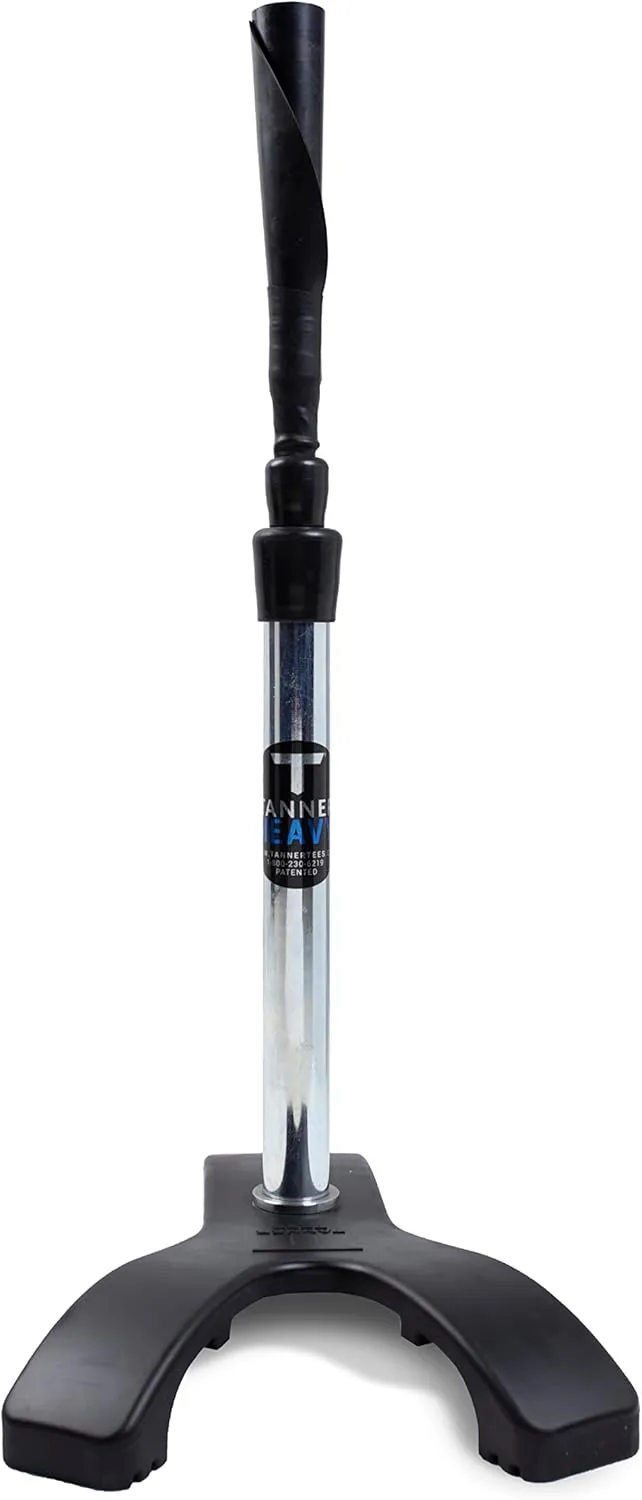 Tanner Heavy Batting Tee | Ultra Durable Baseball Tee Softball Hitting Tee with Weighted Claw Base for Ultimate Stability on Uneven Surfaces | Adjusts from 26-43"| Baseball Softball Slow Pitch