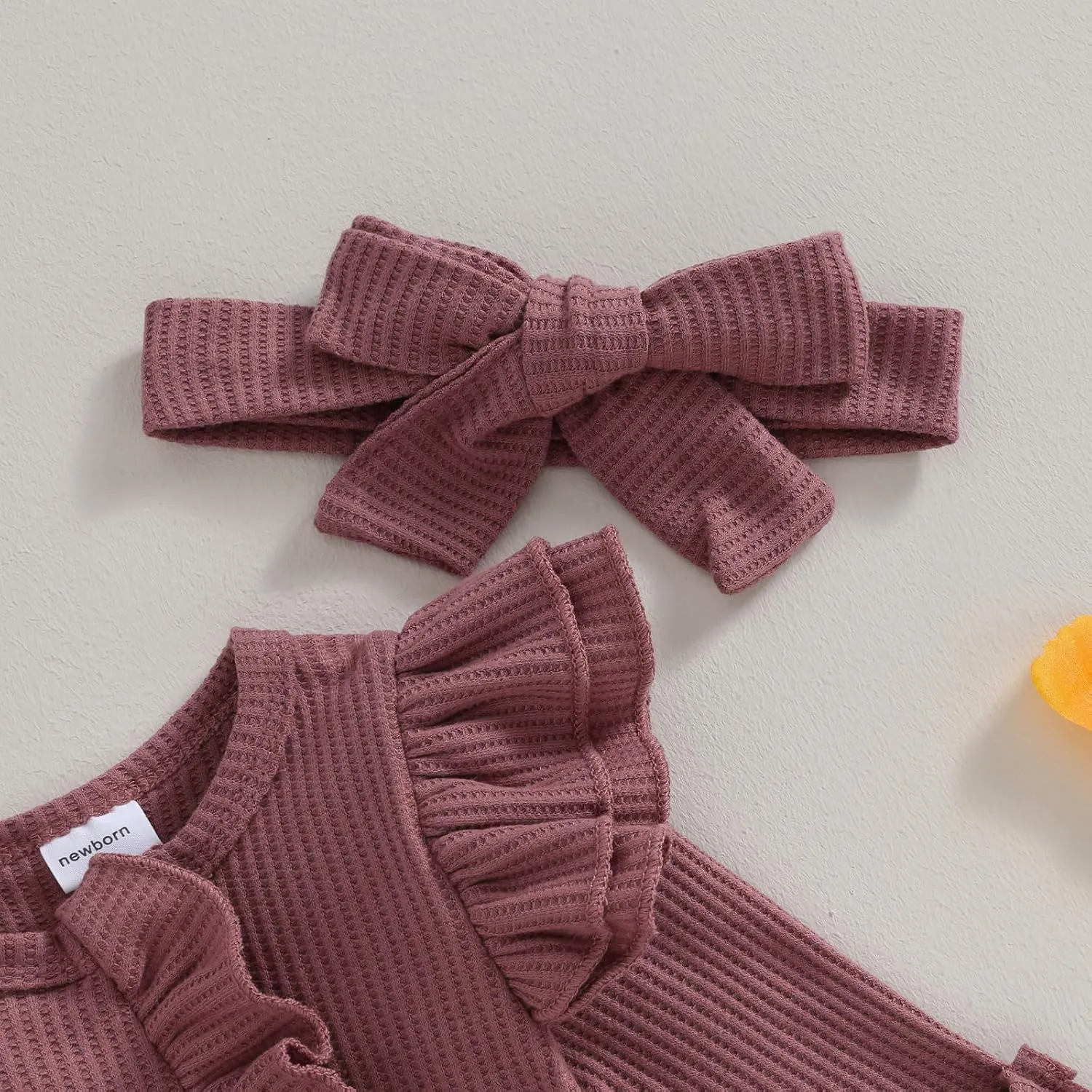 Twopumpkin Newborn Baby Girl Knit Jumpsuit Sweater Romper Newborn Coming Home Outfit Cute Fall Winter Clothes Outfits