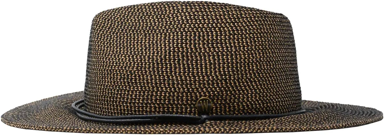 Wallaroo Hat Company Mens Logan Fedora  UPF 50  Sun Protection, Wide Brim, Packable, Chin Strap and Adjustable Sizing