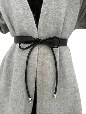 Women's Tie Waist Belts Fashion Leather Belt Coat Dress Sweater Waistband