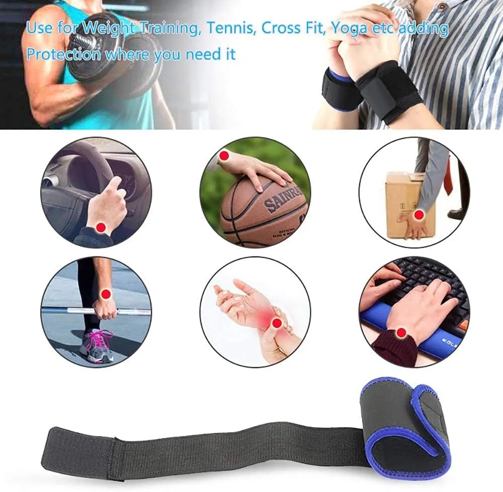 Wrist Brace, Compression Wrist Strap Support Wrist for Men & Women, Youth & Elderly, Boys& Girls, One Size Adjustable, Sports Wristband 1 PCS (Black)