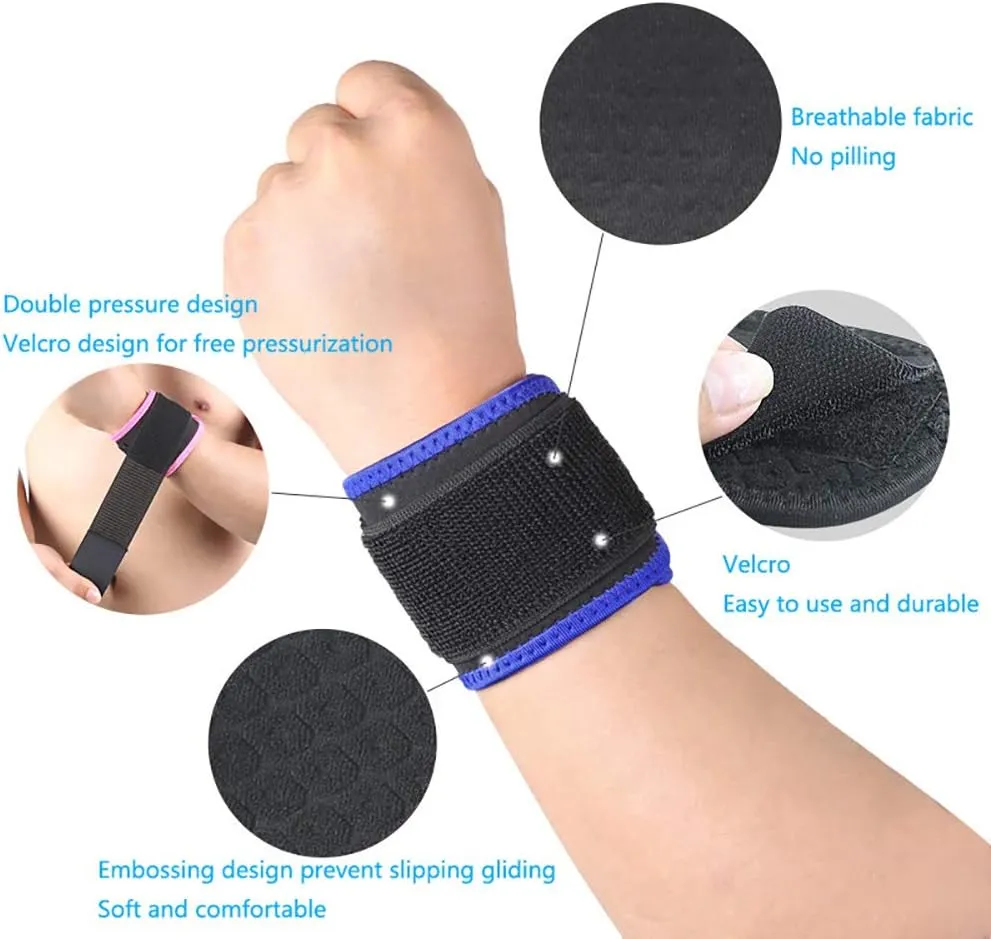 Wrist Brace, Compression Wrist Strap Support Wrist for Men & Women, Youth & Elderly, Boys& Girls, One Size Adjustable, Sports Wristband 1 PCS (Black)