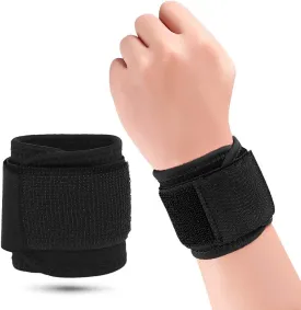 Wrist Brace, Compression Wrist Strap Support Wrist for Men & Women, Youth & Elderly, Boys& Girls, One Size Adjustable, Sports Wristband 1 PCS (Black)
